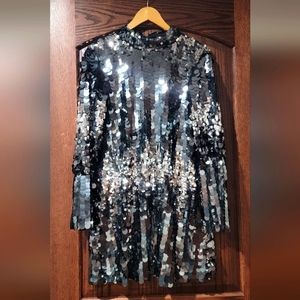 Sequin H&M black dress